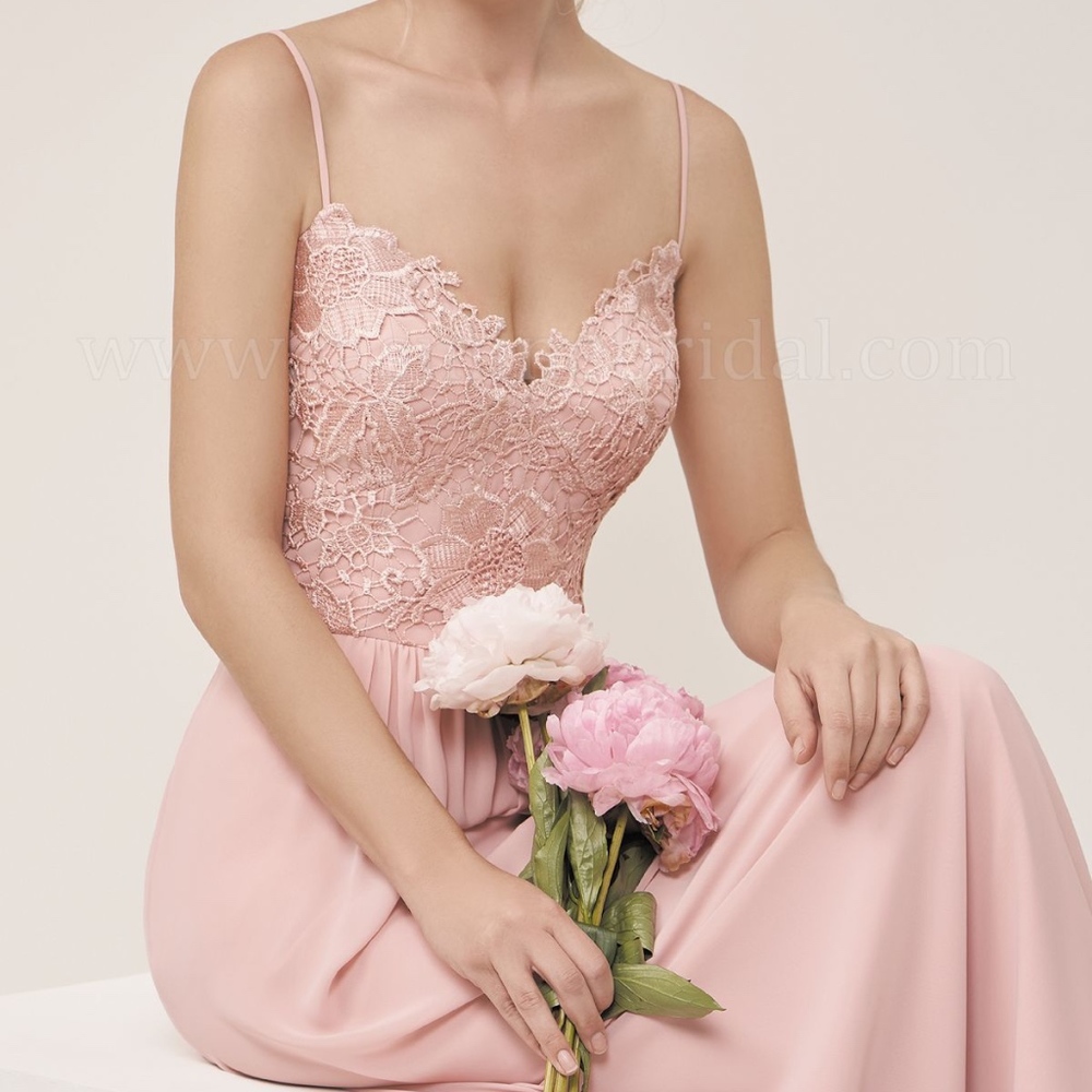 Lace & Chiffon Rose Bridesmaids dress